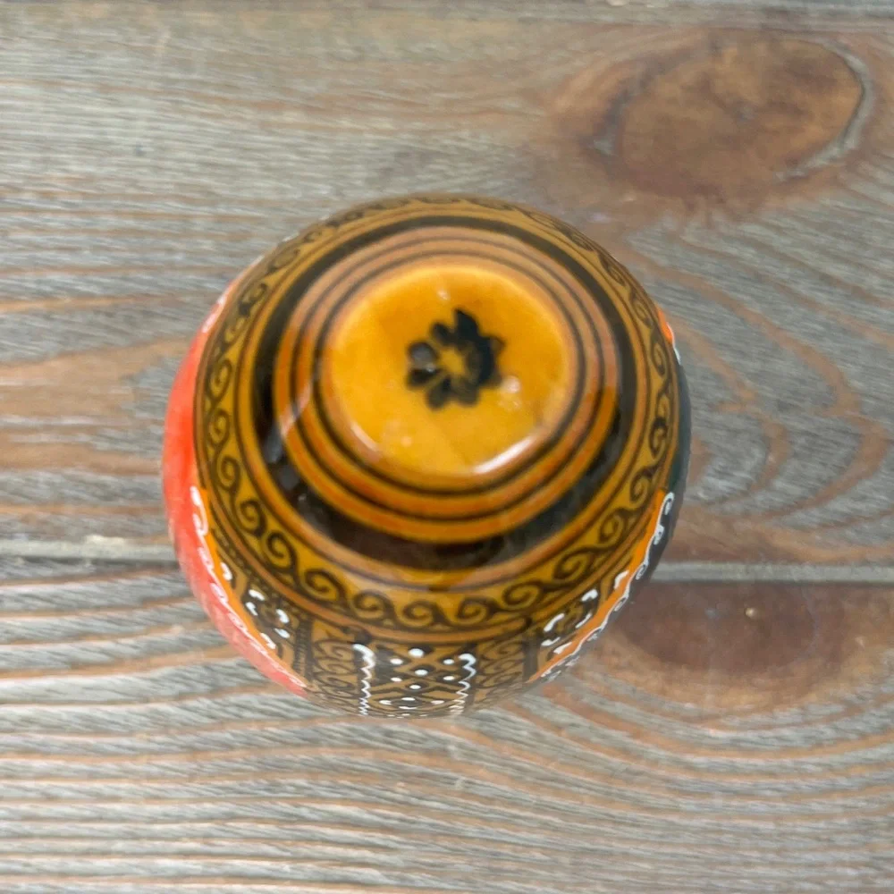 Vintage Hand Painted Wooden Egg Russian Orthodox Religious Art Passion Egg 3.5” - Picture 4 of 16